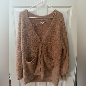Aerie Plush Knit Sweater in Tan